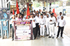 Mangaluru :On May Day, TTEs stage protest at Central Railway station.